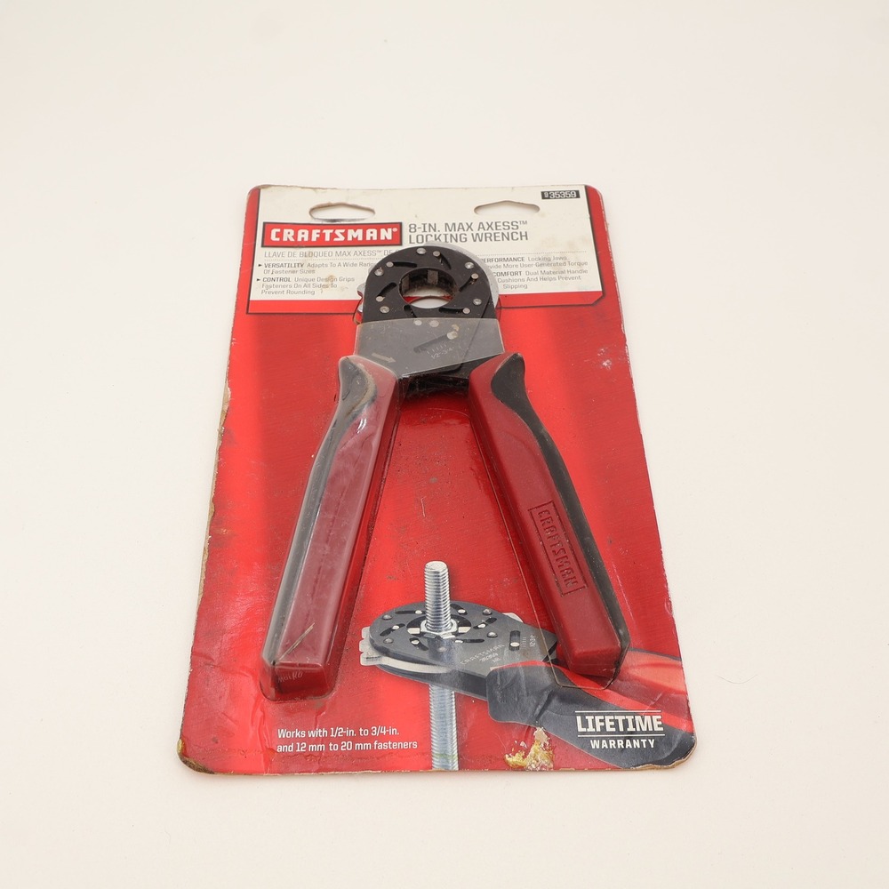 Craftsman 8-in Max Axess Locking Wrench 935359 Red Black Dual Material Grip NEW